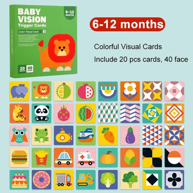 Cartes de stimulation visuelle pour bébé Montessori | Montezzori 6-12 mois Montezzori