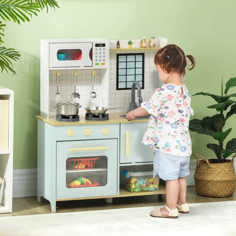 Cuisine en Bois Enfant avec Accessoires et Rangements