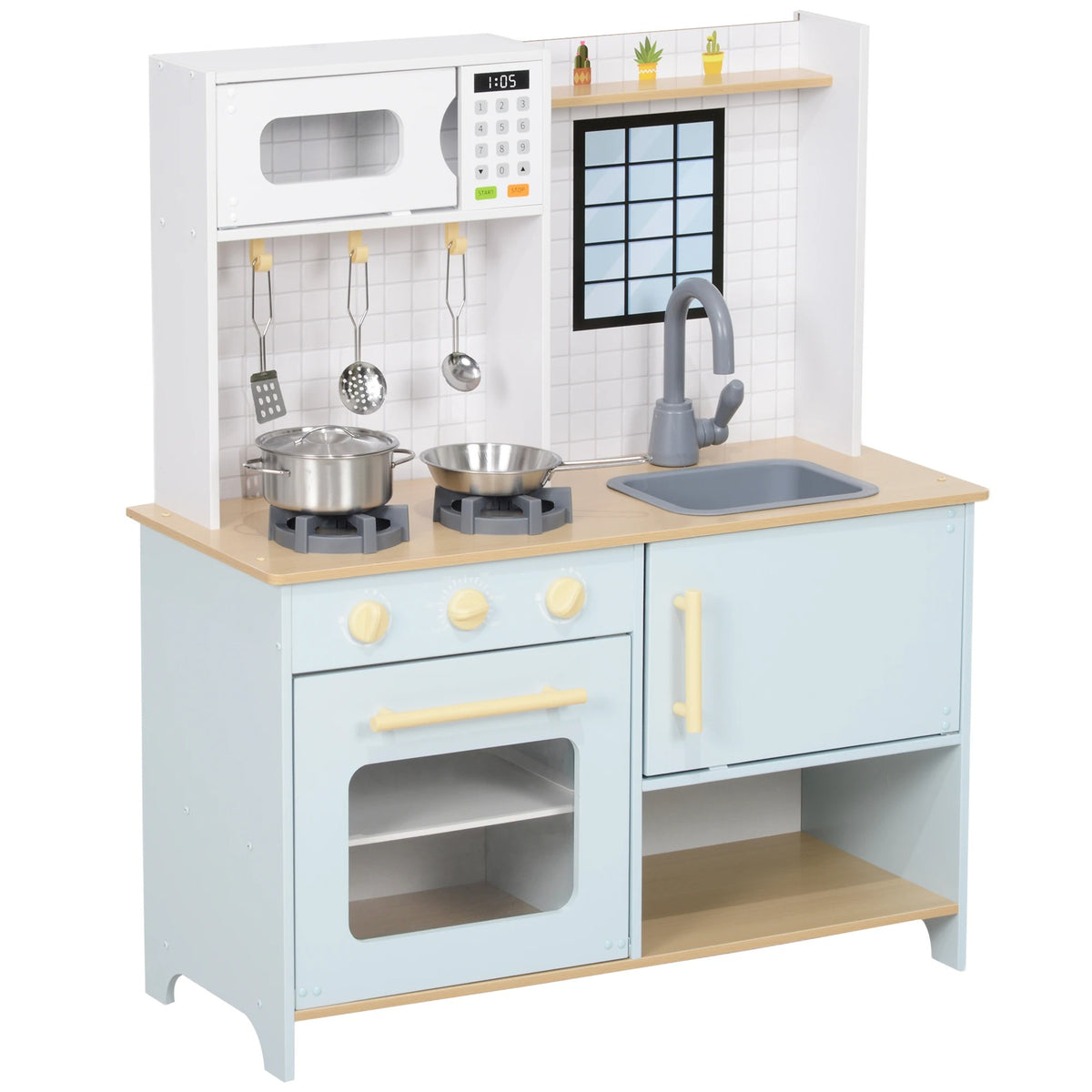 Cuisine en Bois Enfant avec Accessoires et Rangements