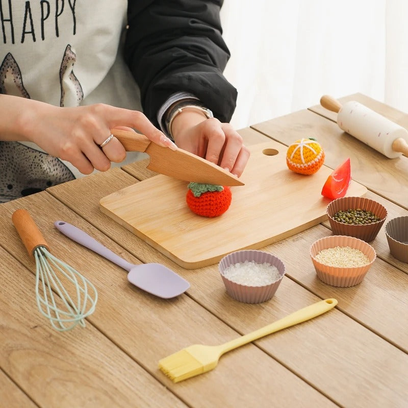 Ensemble de cuisine en bois pour enfants - Éco Kidz