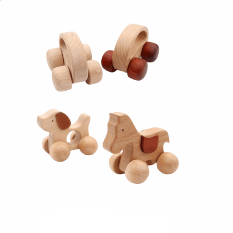 Hochet en Bois à Roulette Montessori - Éveil Sensoriel affirmé | Montessori Montessori