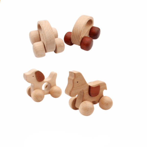 Hochet en Bois à Roulette Montessori - Éveil Sensoriel affirmé | Montessori Montessori