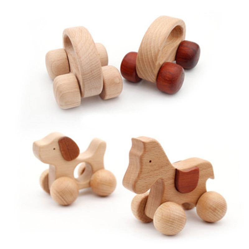 Hochet en Bois à Roulette Montessori - Éveil Sensoriel affirmé | Montessori Montessori
