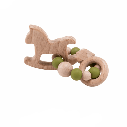 Hochet en Bois Cheval Montessori - Édition Exclusive | Montezzori Montezzori