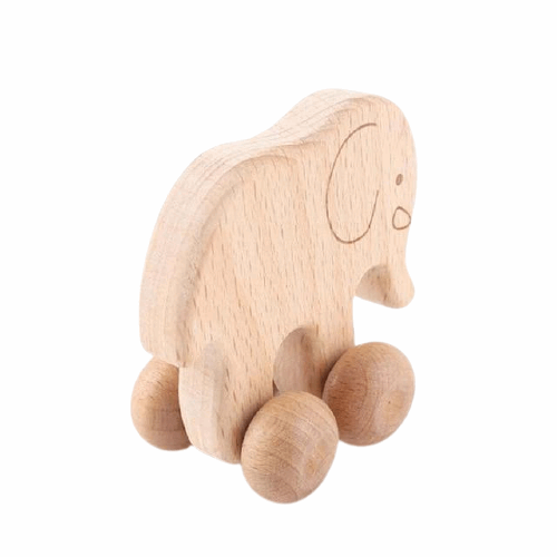 Hochet en Bois Éléphant Montessori Premium | Montezzori Montezzori