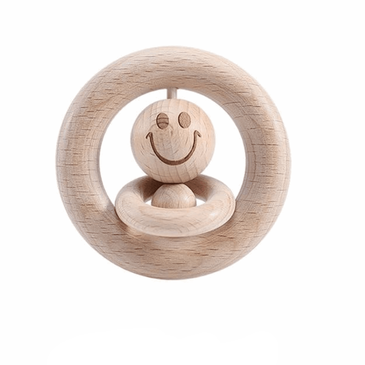 Hochet en Bois Emoji Montessori Premium | Montessori Montessori