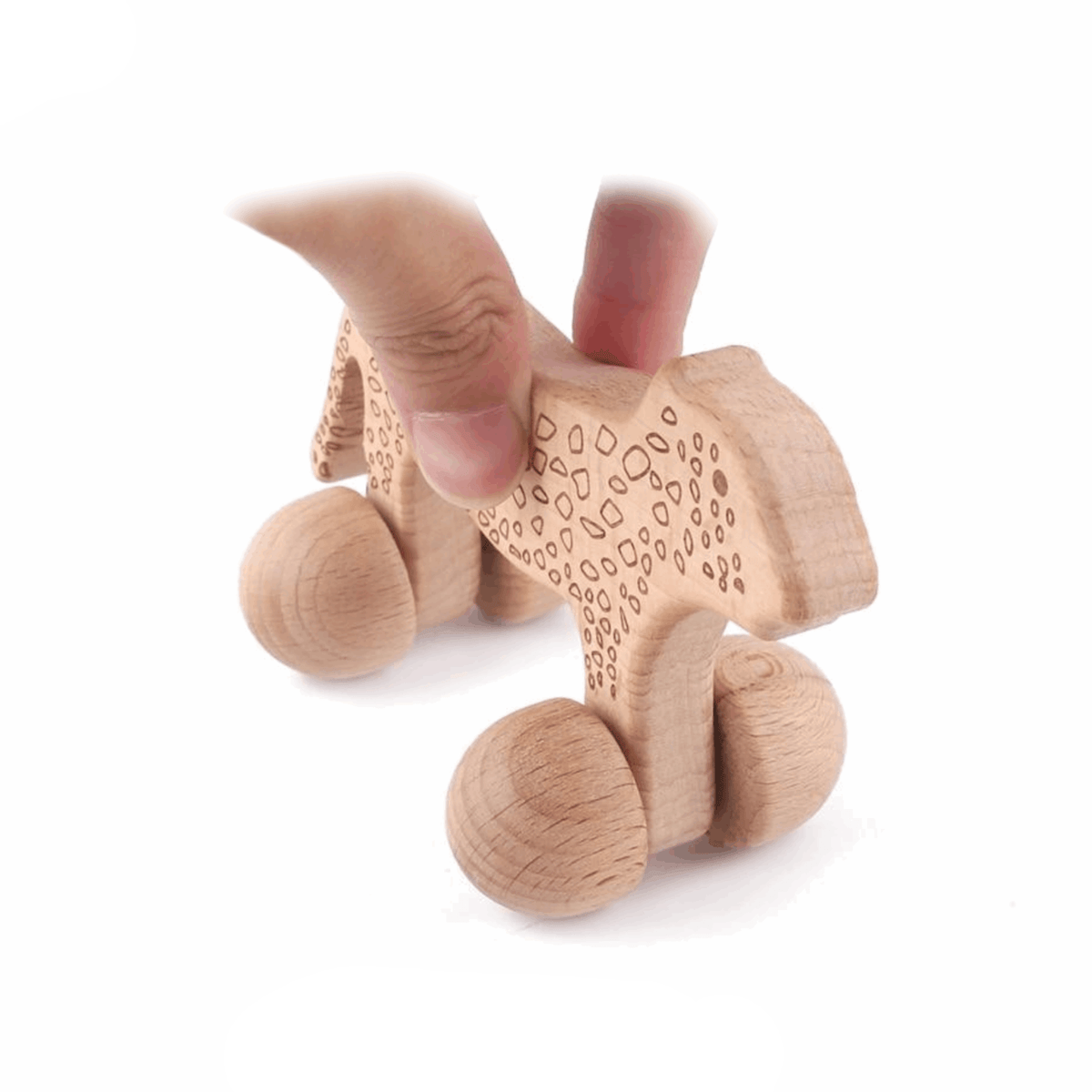 Hochet en Bois Léopard Montessori Premium | Montessori Montessori