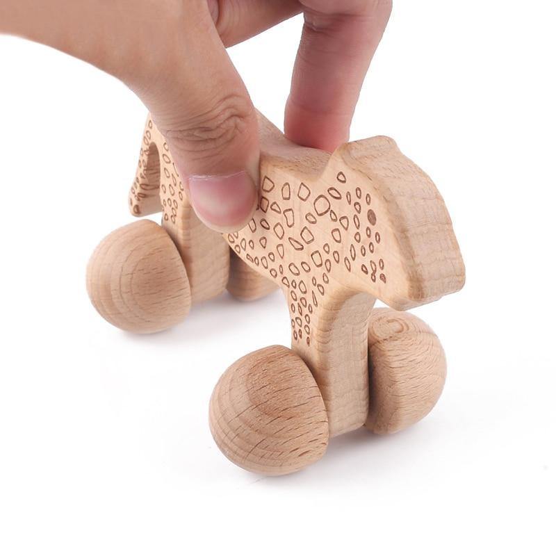 Hochet en Bois Léopard Montessori Premium | Montessori Montessori