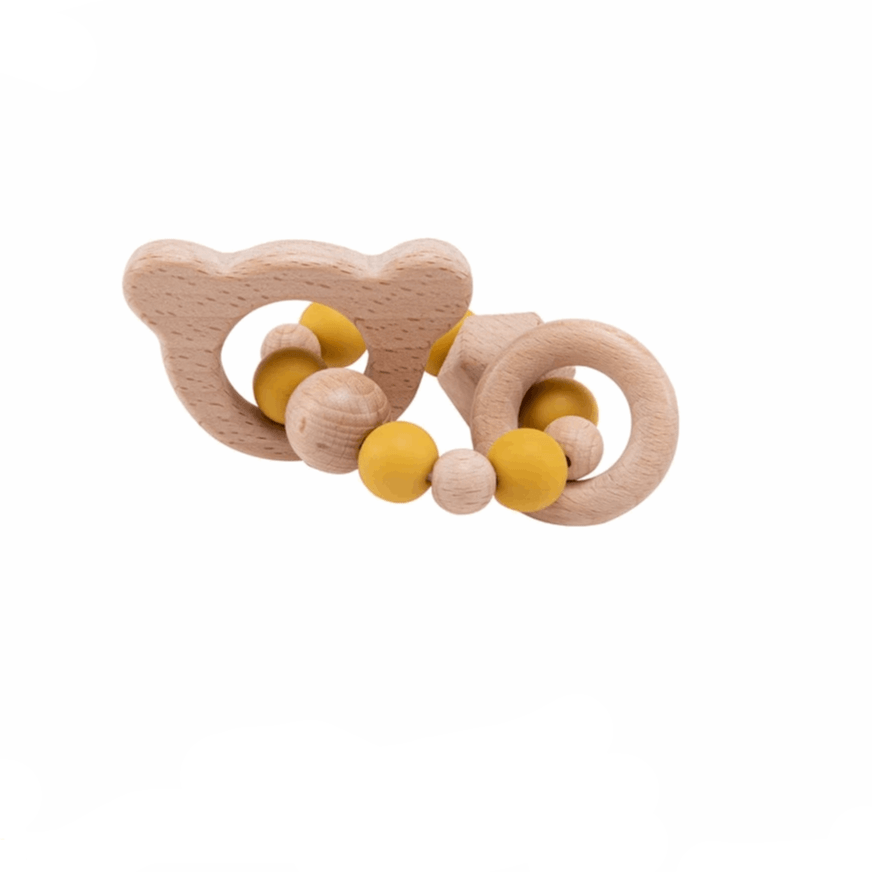 Hochet en Bois Ourson Montessori Écologique | Montessori Montessori