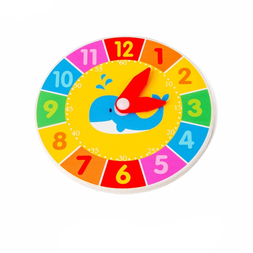 Horloge Éducative Montessori Baleine | Montezzori Montezzori