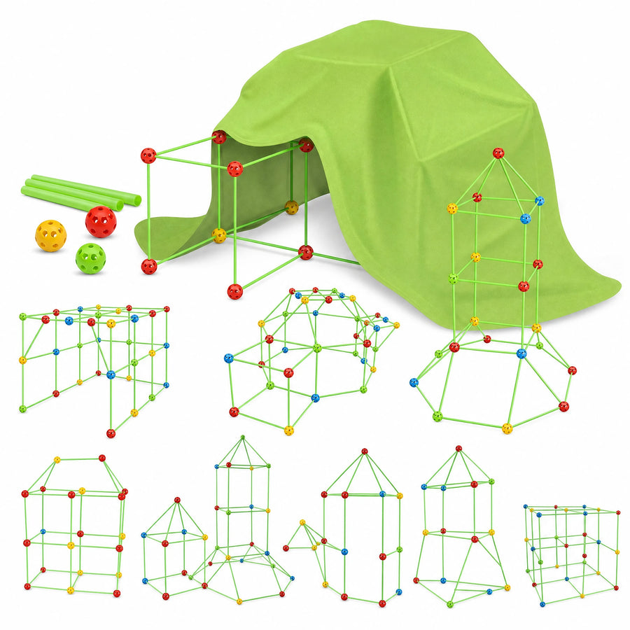 Kit Construction Enfant avec Tiges et Connecteurs - Fond blanc