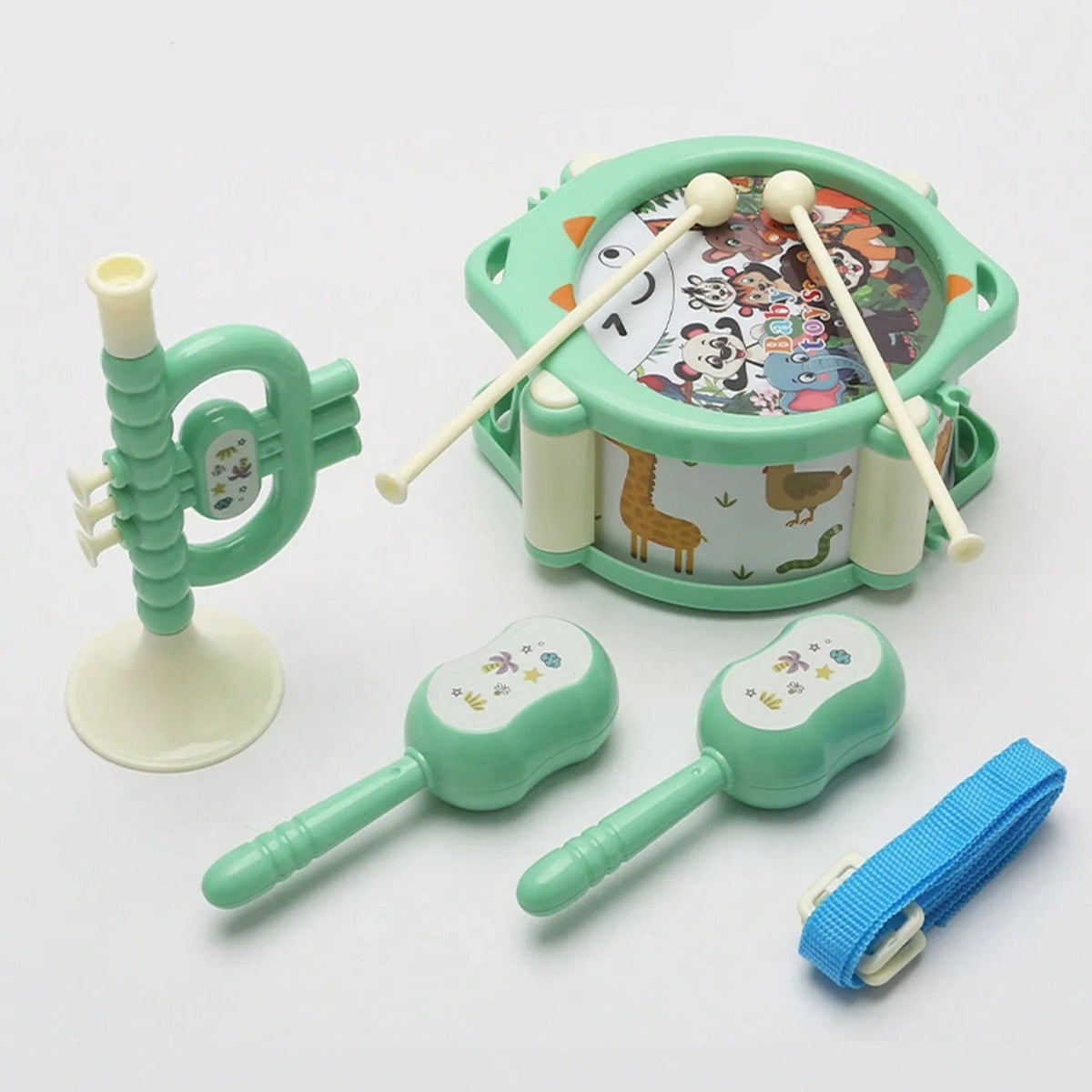 Set Instruments de Musique Enfant 5 Pièces avec Tambour