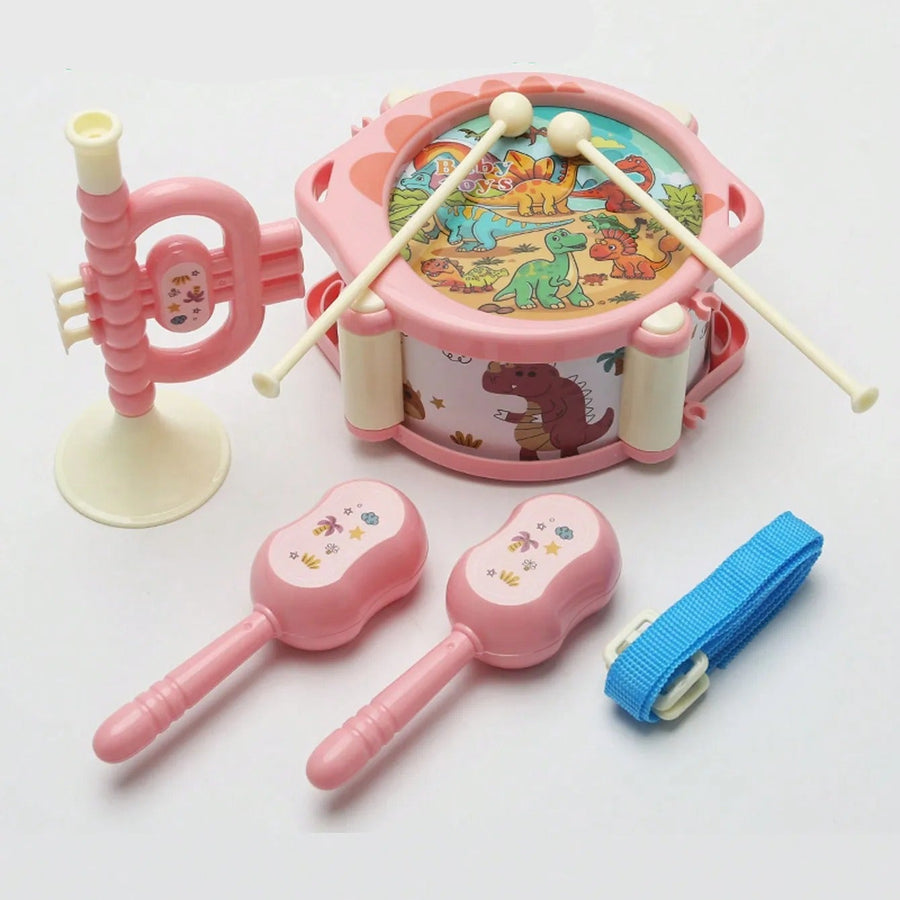 Set Instruments de Musique Enfant 5 Pièces avec Tambour