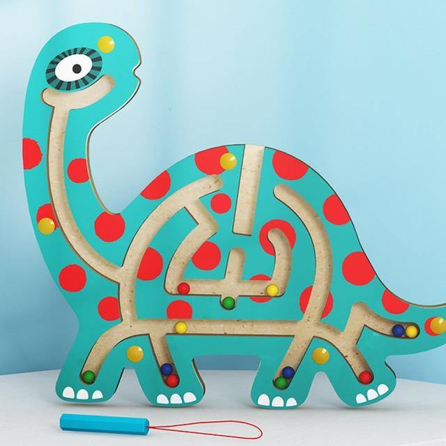 Labyrinthe en Bois Dinosaure Montessori - Dino Maze | Montessori Brontosaure Montessori