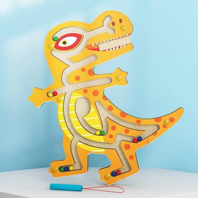 Labyrinthe en Bois Dinosaure Montessori - Dino Maze | Montessori Tyrannosaure Montessori