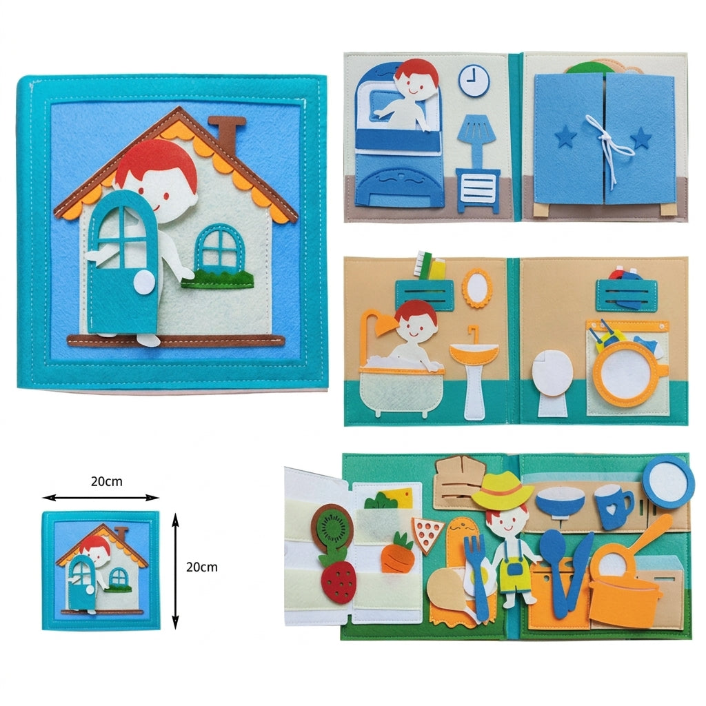 Quiet Book® | Livre d'emploi en feutre 3D Jouet éducatif sensoriel | Jouet éducatif pour enfants d'âge préscolaire Busy Book | Tableau d'activités pour enfants de 1 à 6 ans Quiet Book® | Livre d'emploi en feutre 3D Jouet éducatif sensoriel | Jouet éducatif pour enfants d'âge préscolaire Busy Book | Tableau d'activités pour enfants de 1 à 6 ans