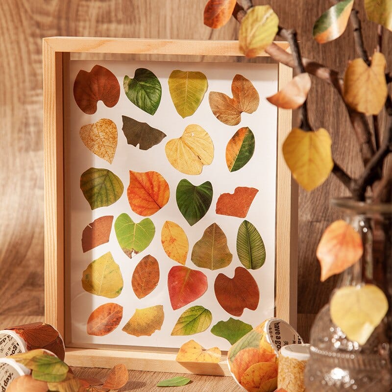 Lot d'autocollants Feuilles d'Automne en Washi Montessori Eco-Friendly | Montezzori Montezzori