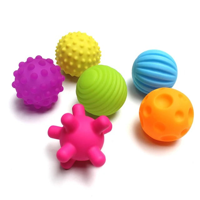 Balles Sensorielles Bébé Texturées - Lot de 6