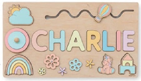 Puzzle en Bois Personnalisé avec Prénom – Cadeau Éducatif et Ludique