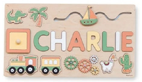 Puzzle en Bois Personnalisé avec Prénom – Cadeau Éducatif et Ludique