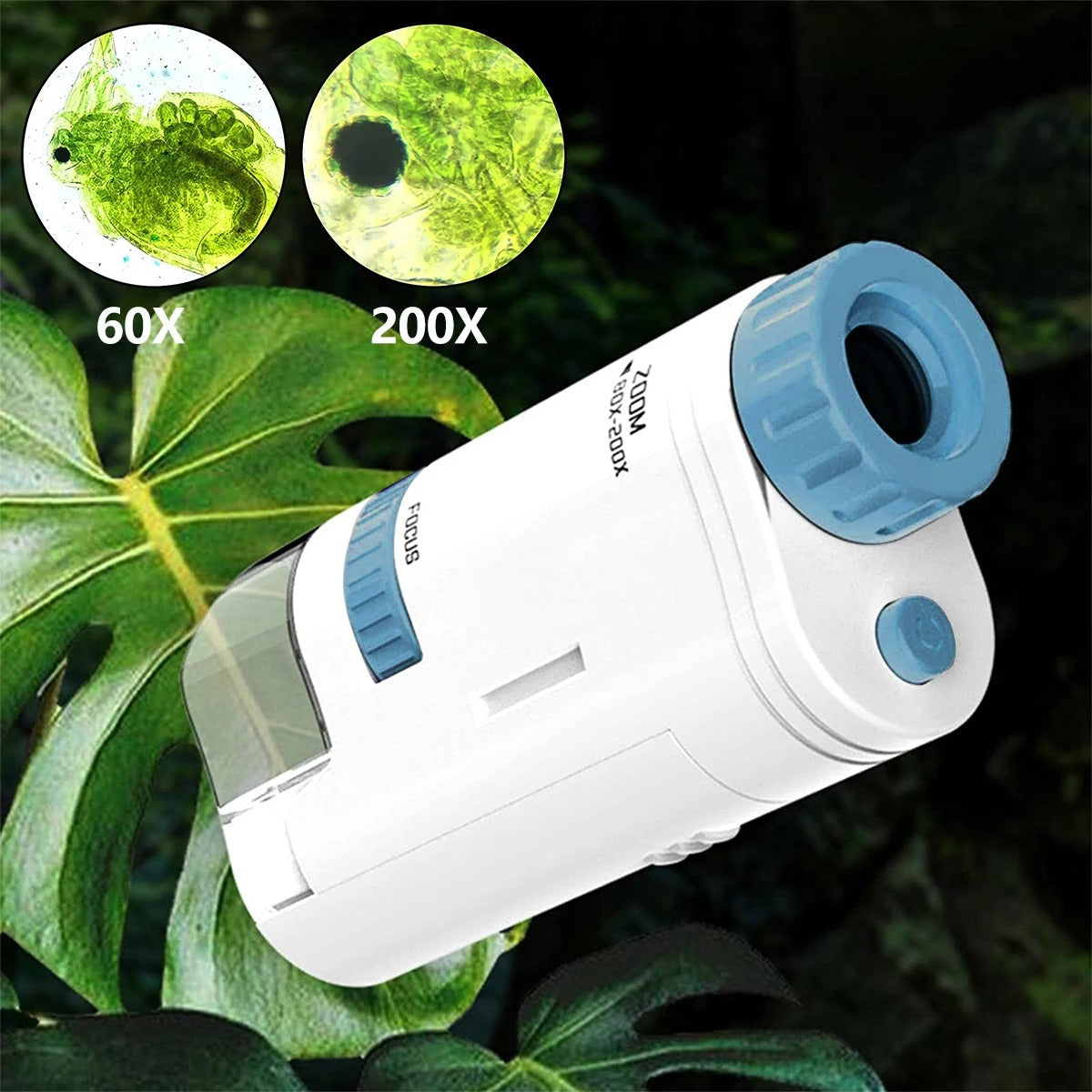 🔬 Microscope de Poche Portable pour Enfants – Grossissement jusqu'à 120x