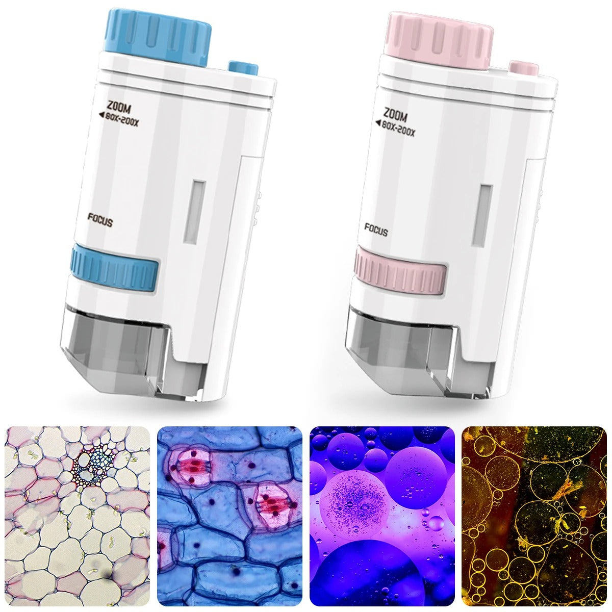 🔬 Microscope de Poche Portable pour Enfants – Grossissement jusqu'à 120x