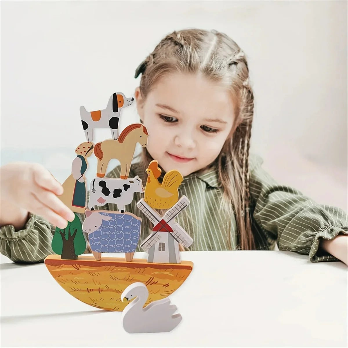 Ferme Jouet Enfant – Mallette Éducative en Bois avec Animaux | Jeu d'Imitation Montessori
