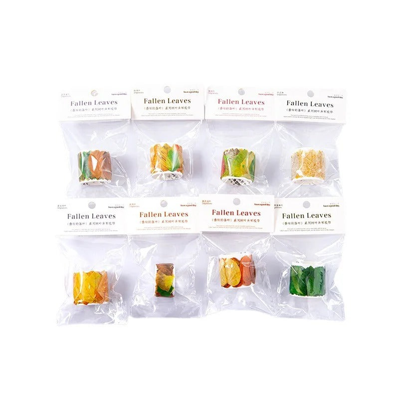 Lot d'autocollants Feuilles d'Automne en Washi Montessori Eco-Friendly