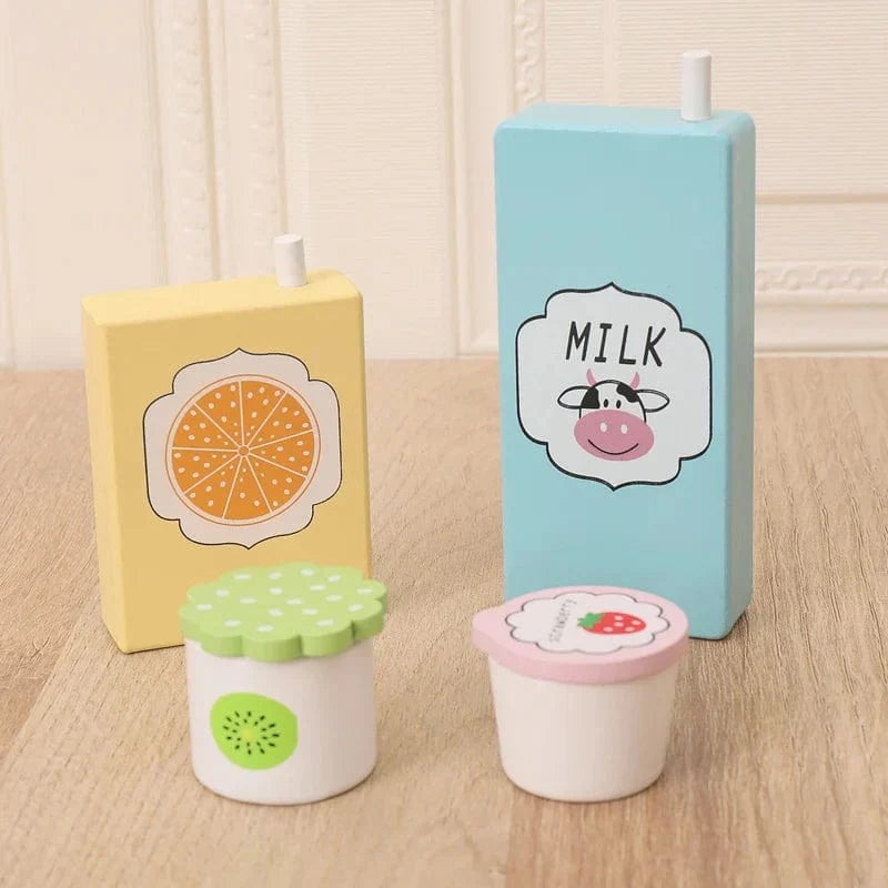 Objets en bois pour un goûter montessori aux produits laitiers | Montessori Produits laitiers Montessori