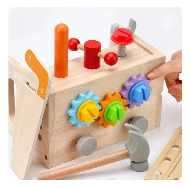 Outils de bricolage pour enfants en bois - Caisse à outils et jouets d'imitation Montessori | Montezzori Montezzori