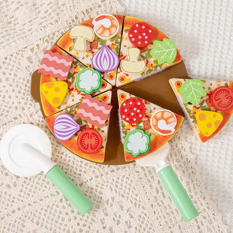 Montessori Pizza – Jeu Éducatif en Bois pour Enfant (Dès 2 ans)