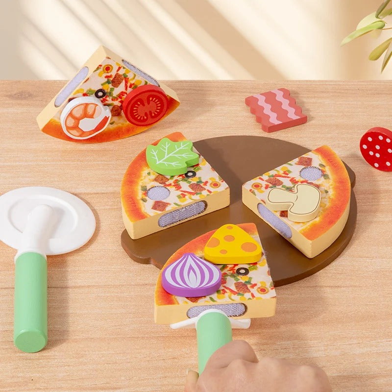 Montessori Pizza – Jeu Éducatif en Bois pour Enfant (Dès 2 ans)