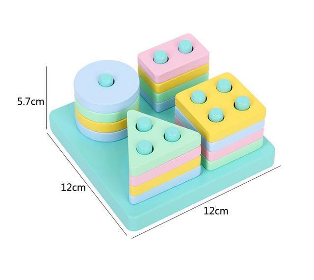 Plateau Montessori 4 Formes Montessori Plus | Montessori Couleurs Claires Montessori