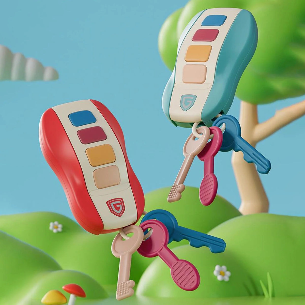 Porte-Clés Sonore Enfant à Boutons Colorés et Sons