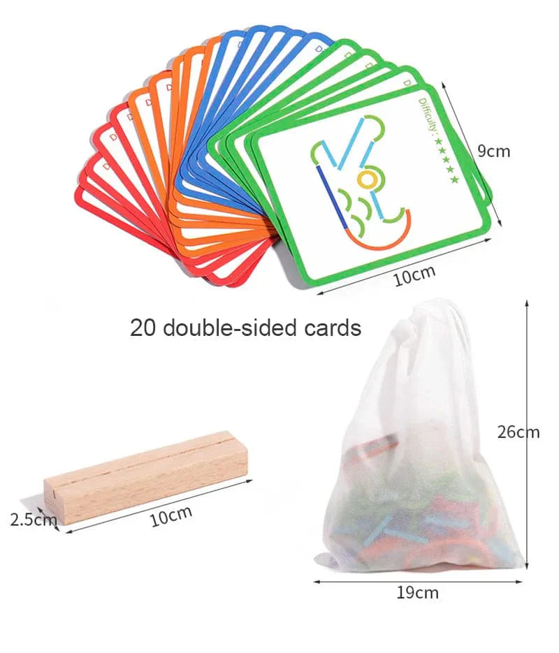 Puzzle en bois arc-en-ciel - cadeau pour stimuler l'imagination selon la méthode Montessori | Montessori Rainbow block puzzle Montessori