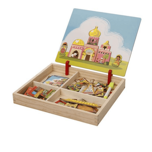 Puzzle Magnétique - Bâtiments Montessori Premium | Montezzori Montezzori