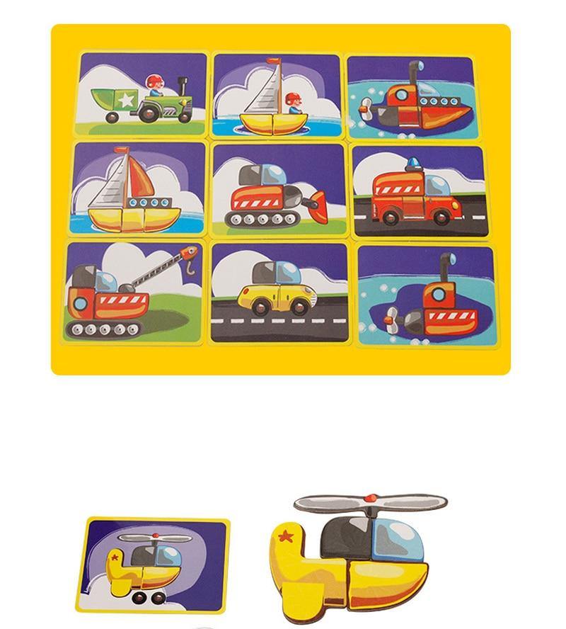 Puzzle Magnétique - Moyens de Transport Montessori Deluxe | Montezzori Montezzori