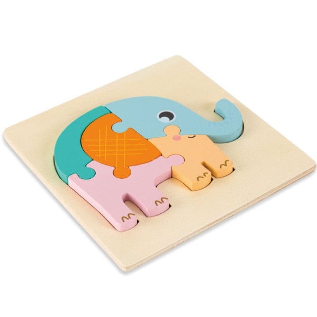 Puzzle Montessori 3D - Experience Montessori | Montezzori Éléphant Montezzori