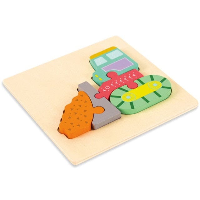 Puzzle Montessori 3D - Experience Montessori | Montezzori Tractopelle Montezzori