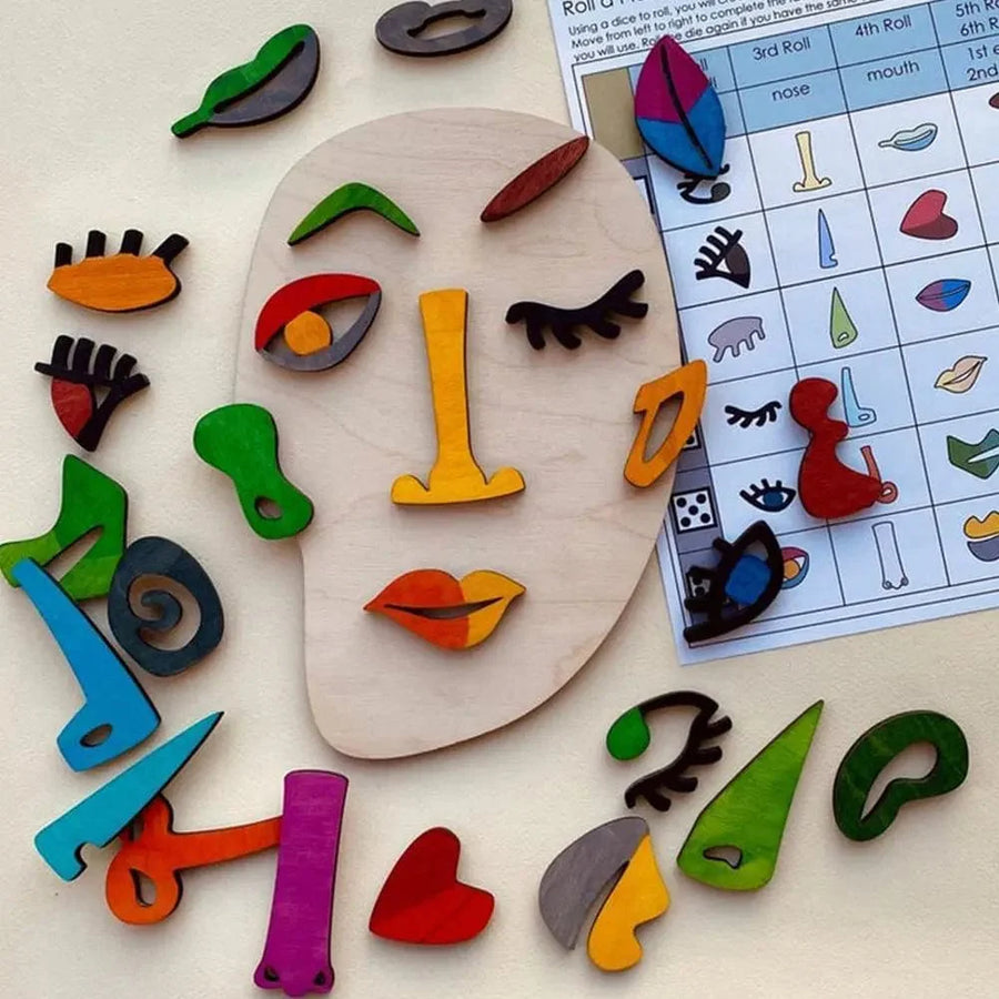 Puzzle Visage Artistique pour Enfants Montessori - Édition Spéciale | Montessori WT911C Montessori