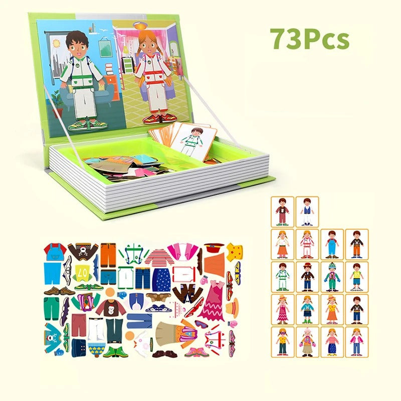puzzle magnetique garcon fille a habiller