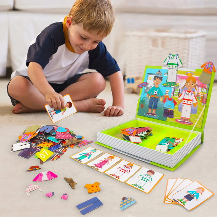 puzzle magnetique garcon fille a habiller