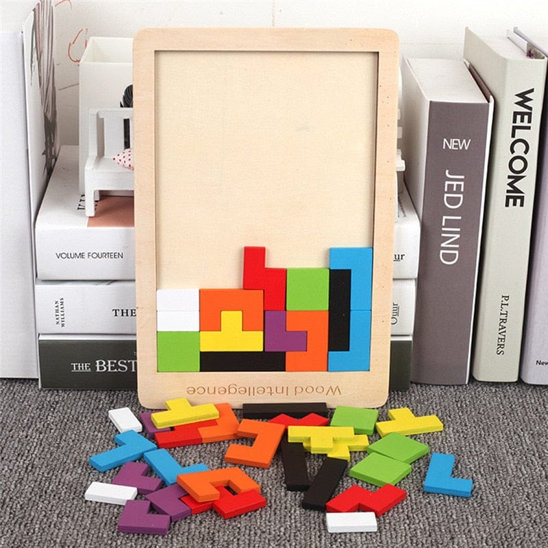 Tableau Tangram en bois Montessori - Design Pédagogique | Montessori Montessori