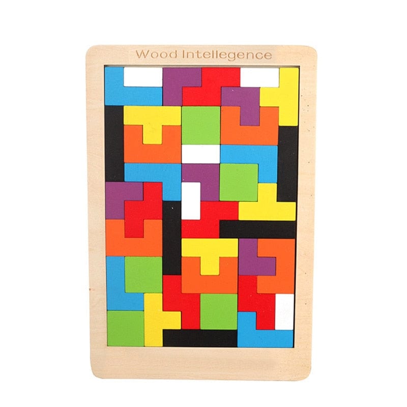 Tableau Tangram en bois Montessori - Design Pédagogique | Montezzori Montezzori