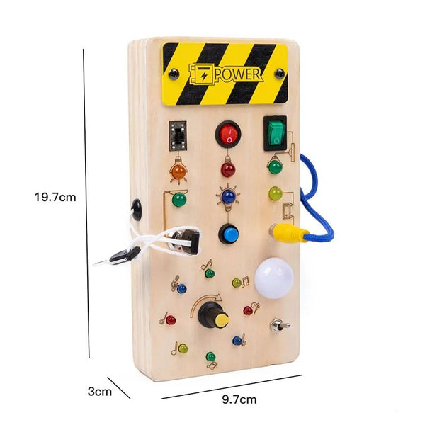 Tableau Sensoriel Lumineux avec 12 Boutons et LED Colorées