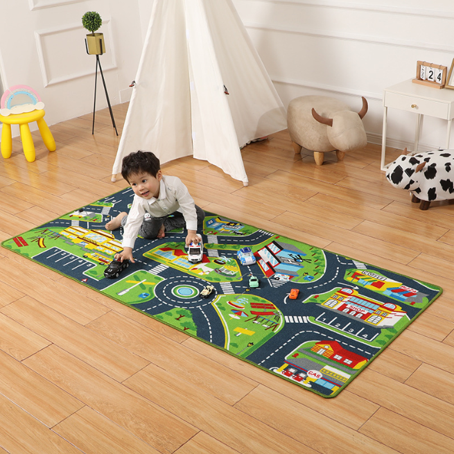 Tapis de jeu Montessori - Véhicules en mouvement