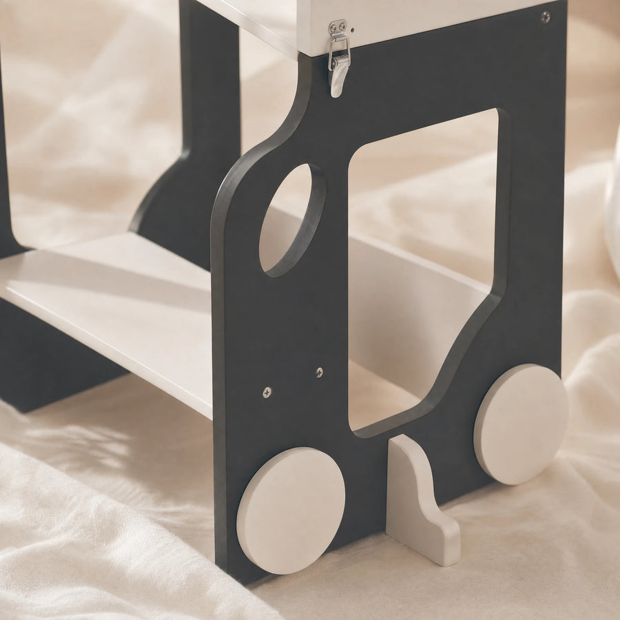 Tour d'observation Montessori transformable en table et chaise - Détail matière