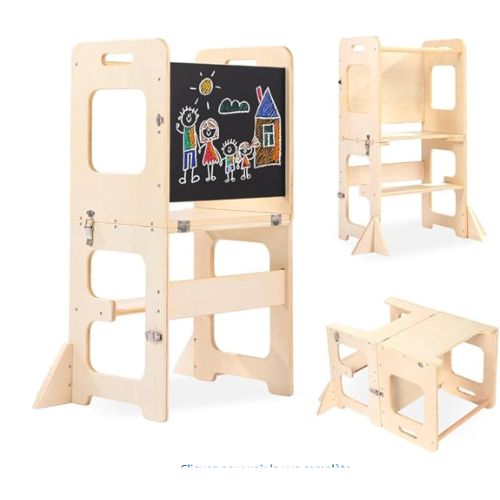 Tour d'observation : Table et chaise Montessori 2-en-1