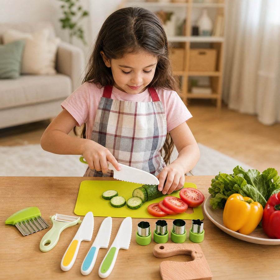 Ustensiles Cuisine Enfant Montessori en Bois et Plastique - Utilisation du produit